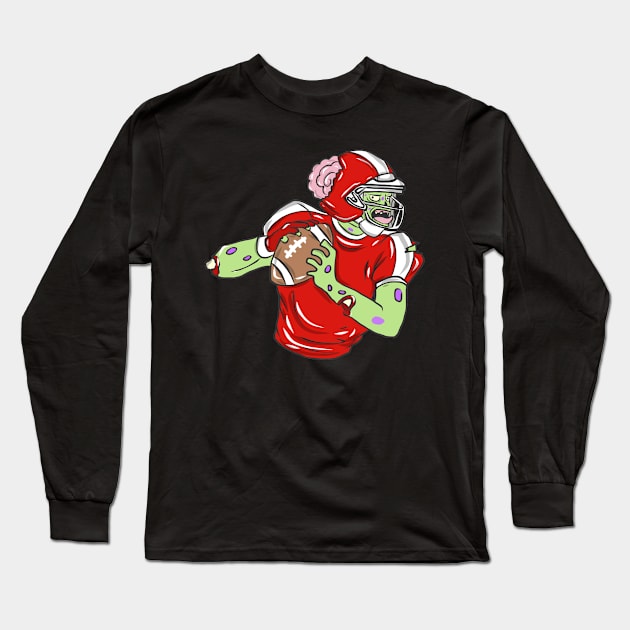 Rugby American Football Sport USA Gridiron Football Gift Long Sleeve T-Shirt by KK-Royal